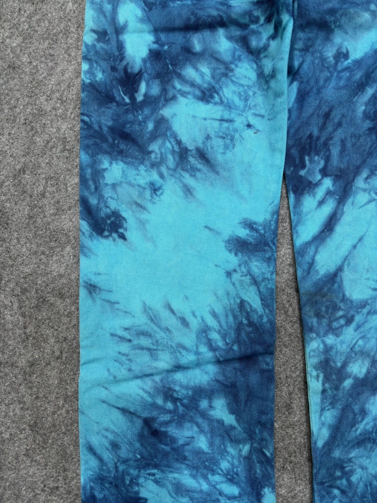 Designer 💥Vintage GO WEST Very Rare Tye Dye Sick Floral Denim F674 Size US 31 - 16 Thumbnail