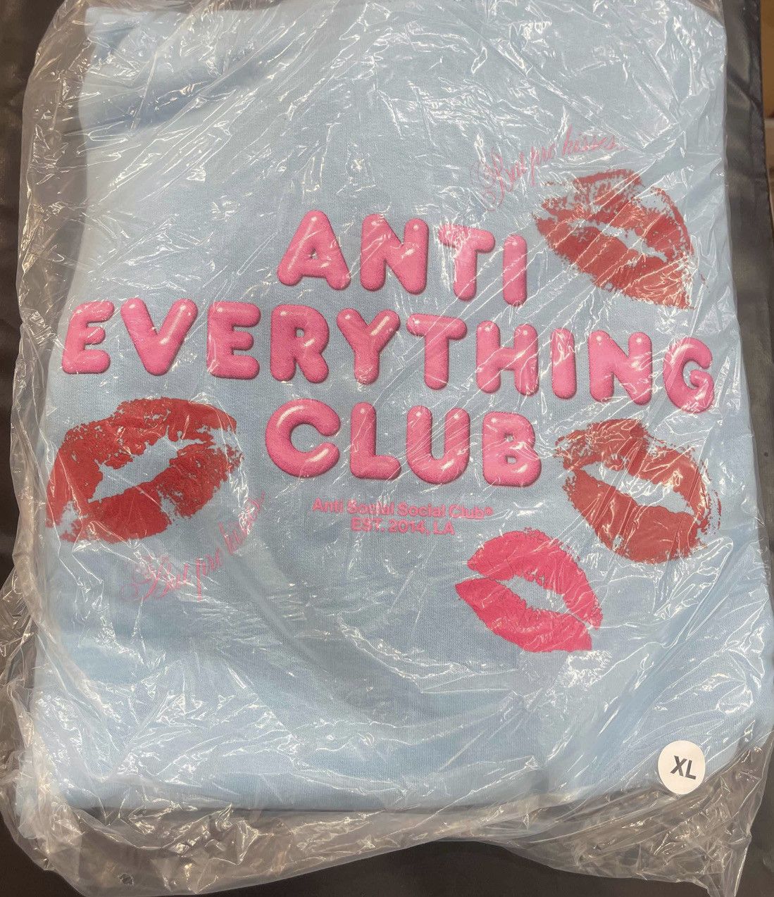 Anti Social Social Club DS Pink ASSC Anti Everything Club <3 Blue Hoodie FTP FOG CDG Size US XL / EU 56 / 4 - 2 Thumbnail