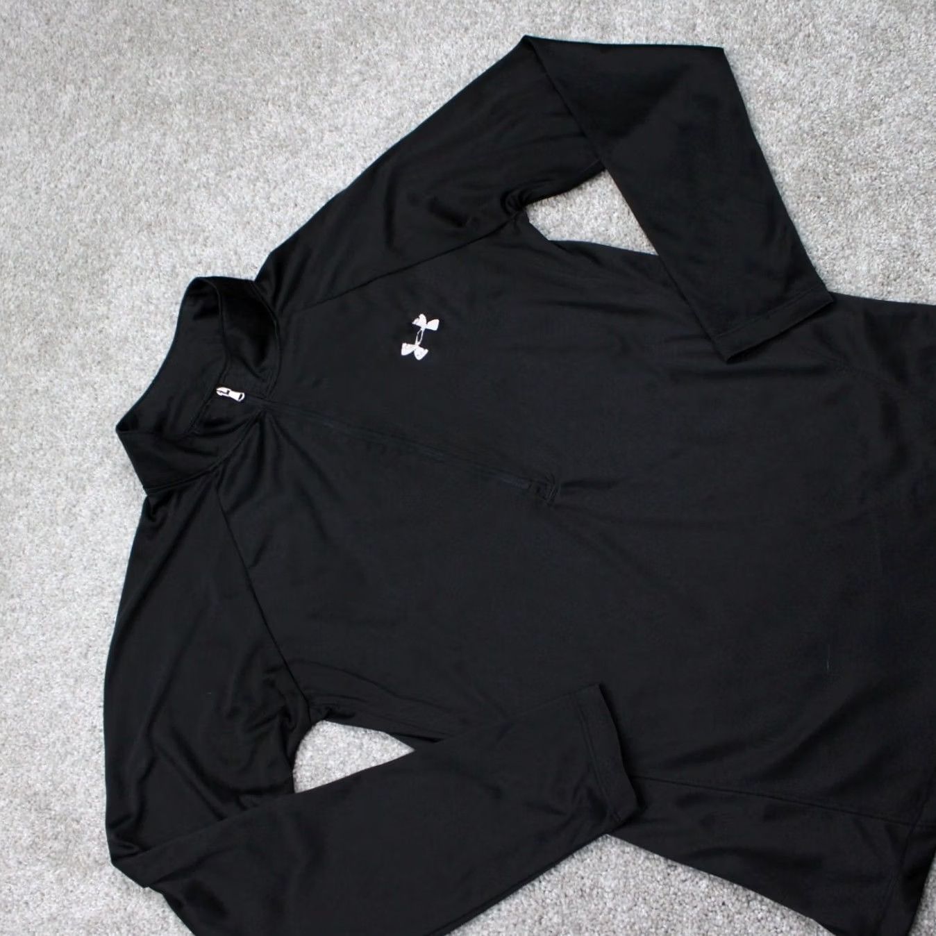 Under Armour Under Armour Tech Twist Sweatshirt Women M Black 1/2 Zip Loose Fit Heatgear Colorblock Logo Zipper Pullover Size M / US 6-8 / IT 42-44 - 7 Thumbnail