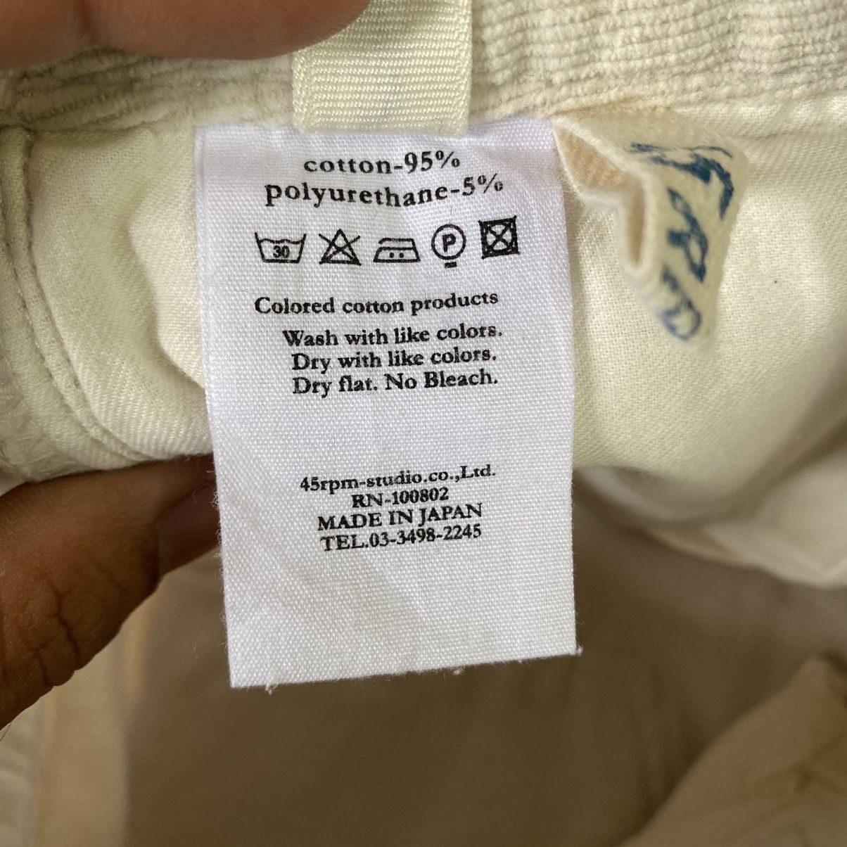 45rpm 2000s 45rpm Slim Fit Corduroy Pants Size US 27 - 13 Thumbnail