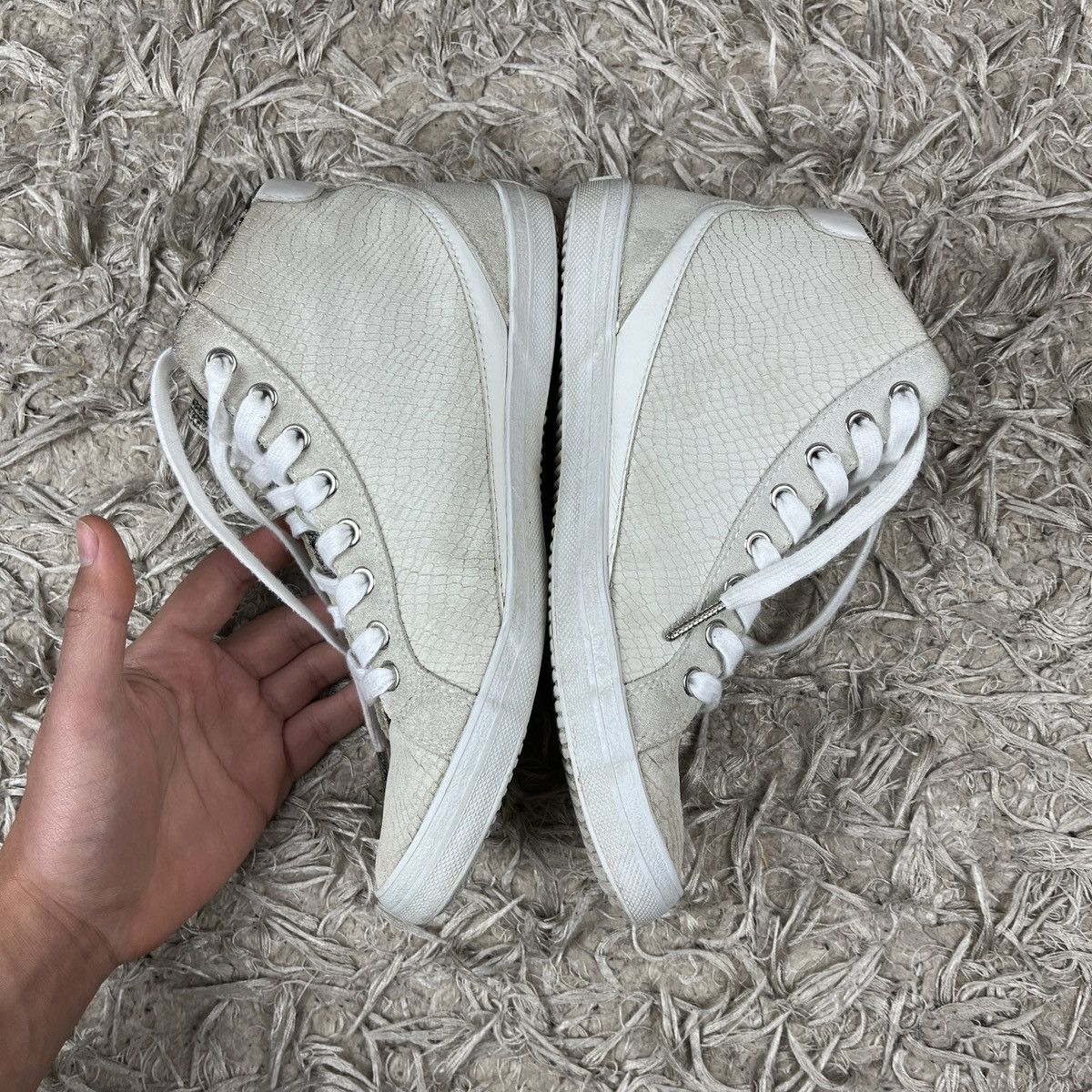 Just Cavalli Just Cavalli Sneak Skin High Top Sneakers Swag Avant Garde Size US 7 / EU 40 - 10 Thumbnail