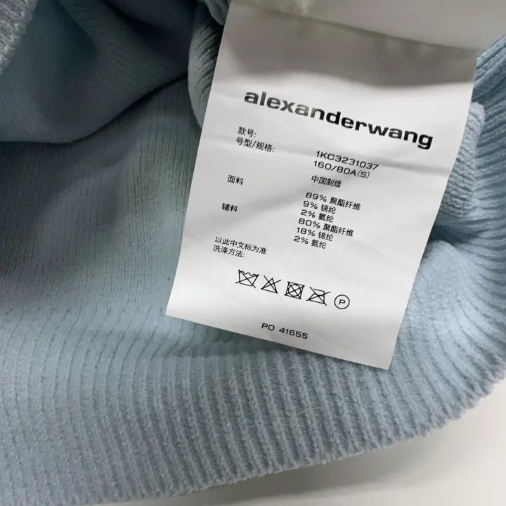 Alexander Wang Alexander Wang Blue Short Sleeve Knit T-Shirt - Size S / US 4 / IT 40 - 7 Thumbnail