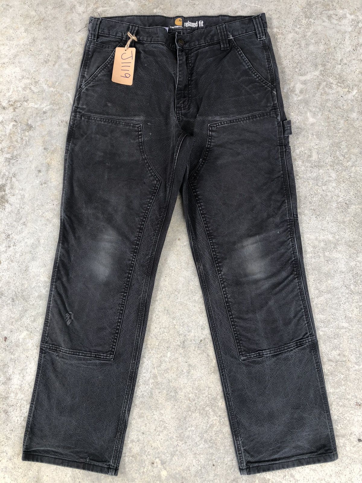 Lil Yachty Vintage Carhartt Double Knee Distressed Jeans Size US 34 / EU 50 - 1 Thumbnail