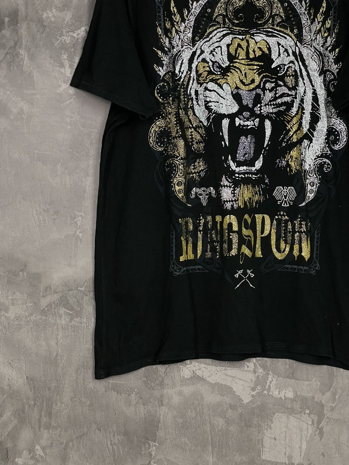 Japanese Brand × Ringspun × Vintage Vintage Ringspun T Shirt Japanese Style Tiger Samurai Yakuza Size US L / EU 52-54 / 3 - 5 Thumbnail