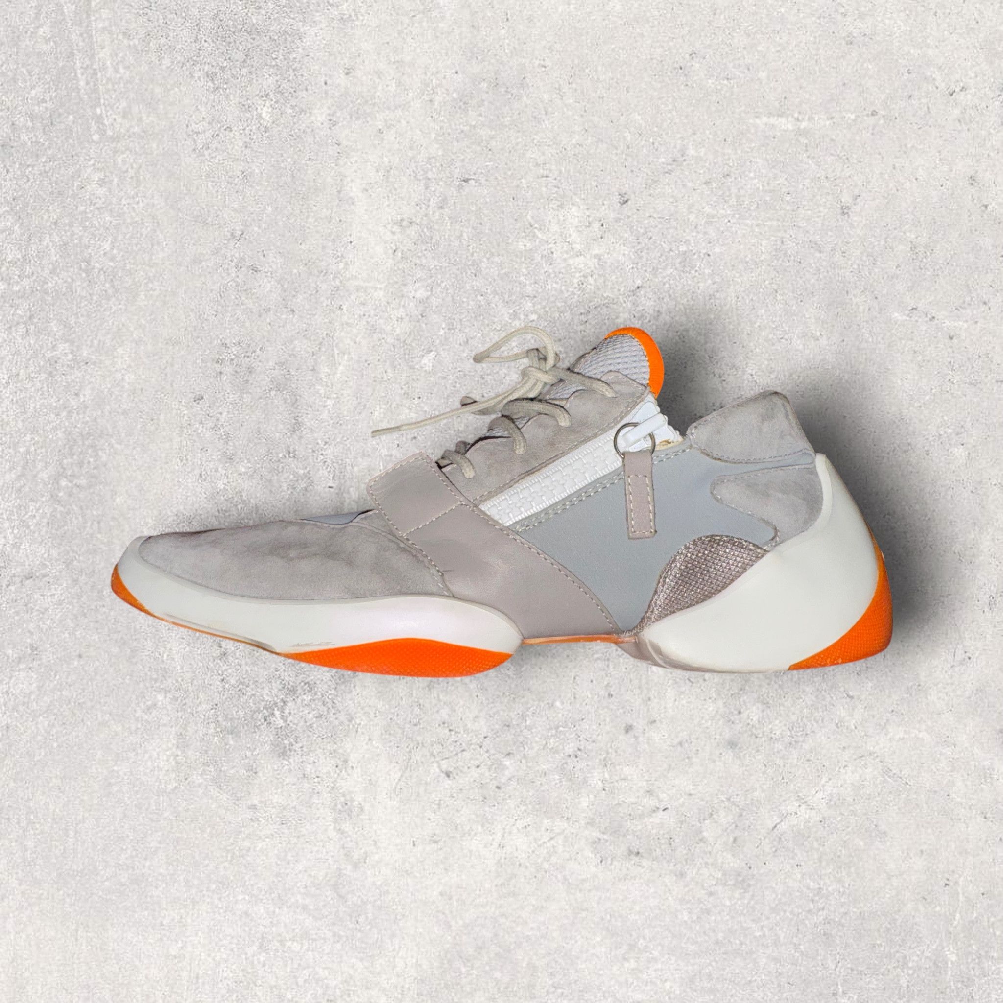 Giuseppe Zanotti Giuseppe Zanotti - Grey/Orange Leather Mid-Tops Size US 9 / EU 42 - 4 Thumbnail