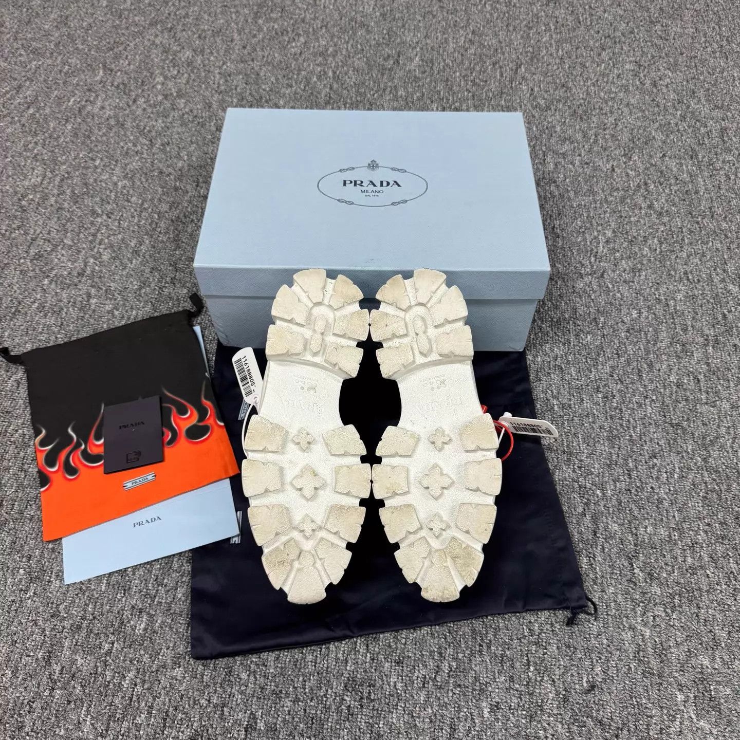 Prada Prada White Triangle Logo Platform Loafers 37.5 99 New Size US 7 / IT 37 - 6 Thumbnail