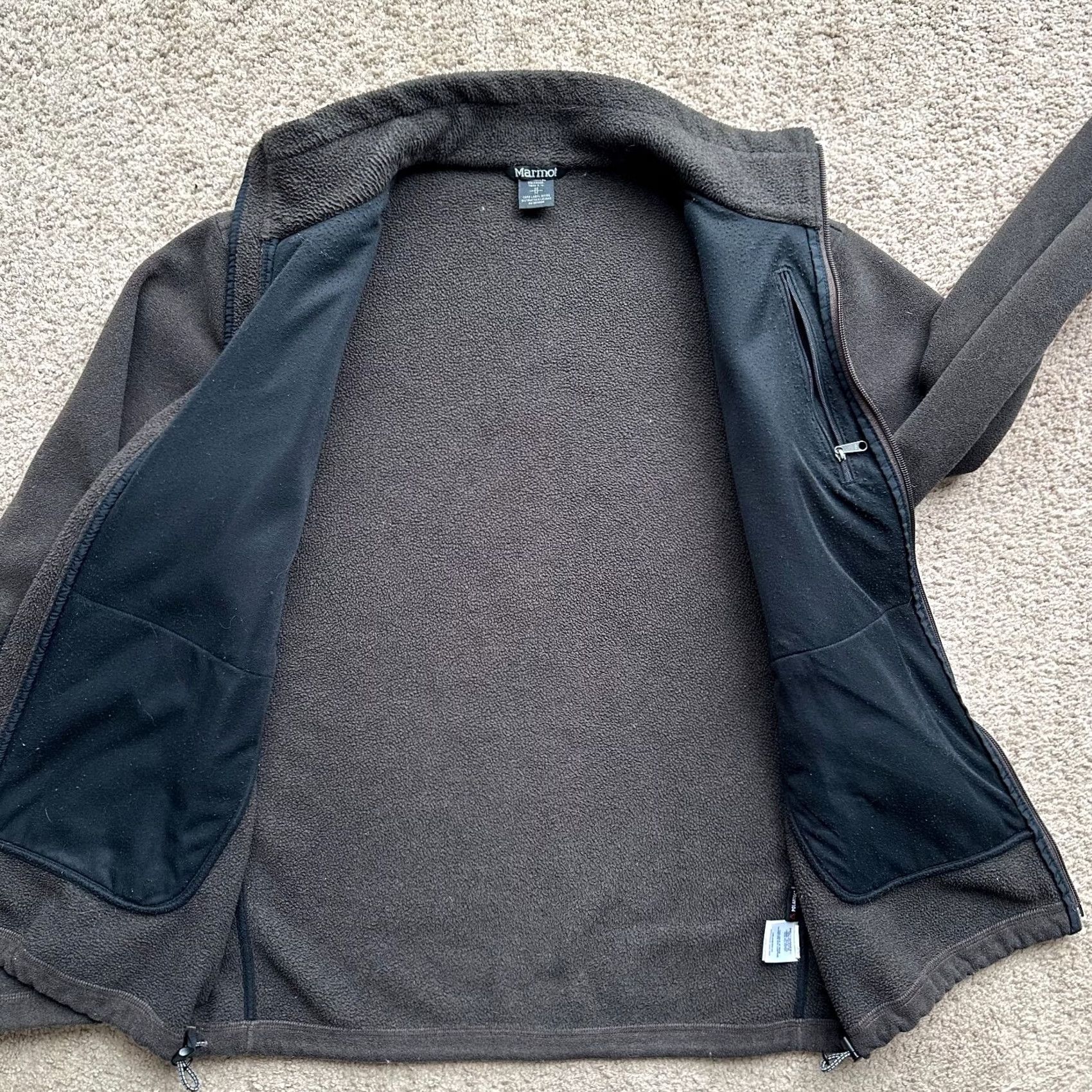Marmot Marmot Jacket Mens Medium Full Zip Mock Neck Fleece Dark Brown Polartec Pockets Size US M / EU 48-50 / 2 - 3 Thumbnail