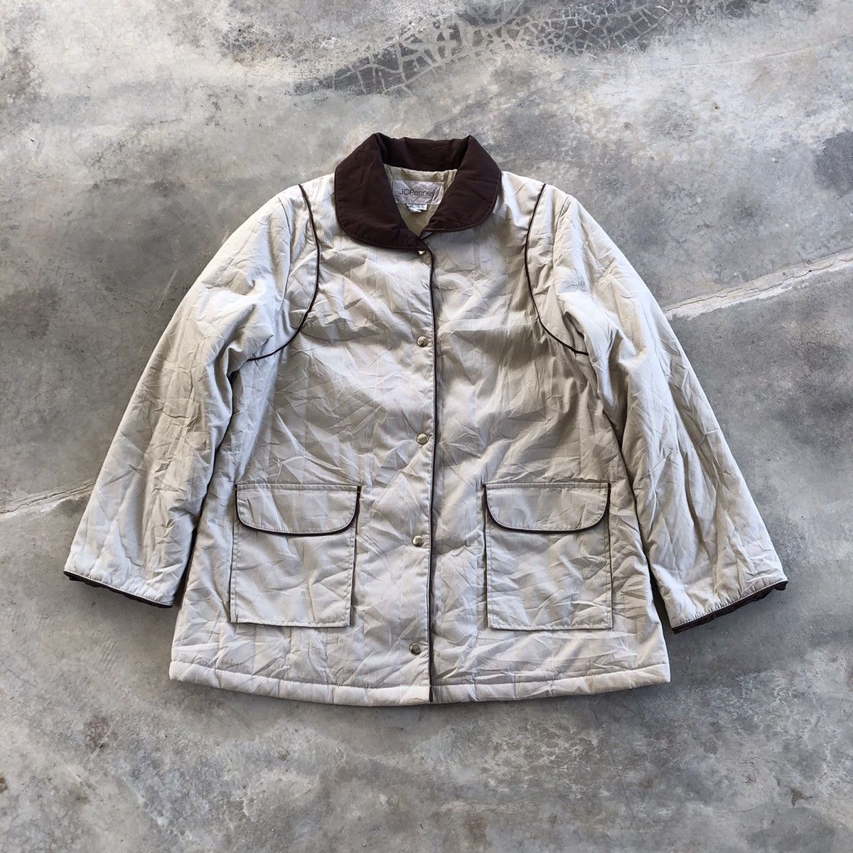 image of Jc Penney x Vintage Jc Penny Button Double Pocket Coat in Brown, Women's (Size Small)