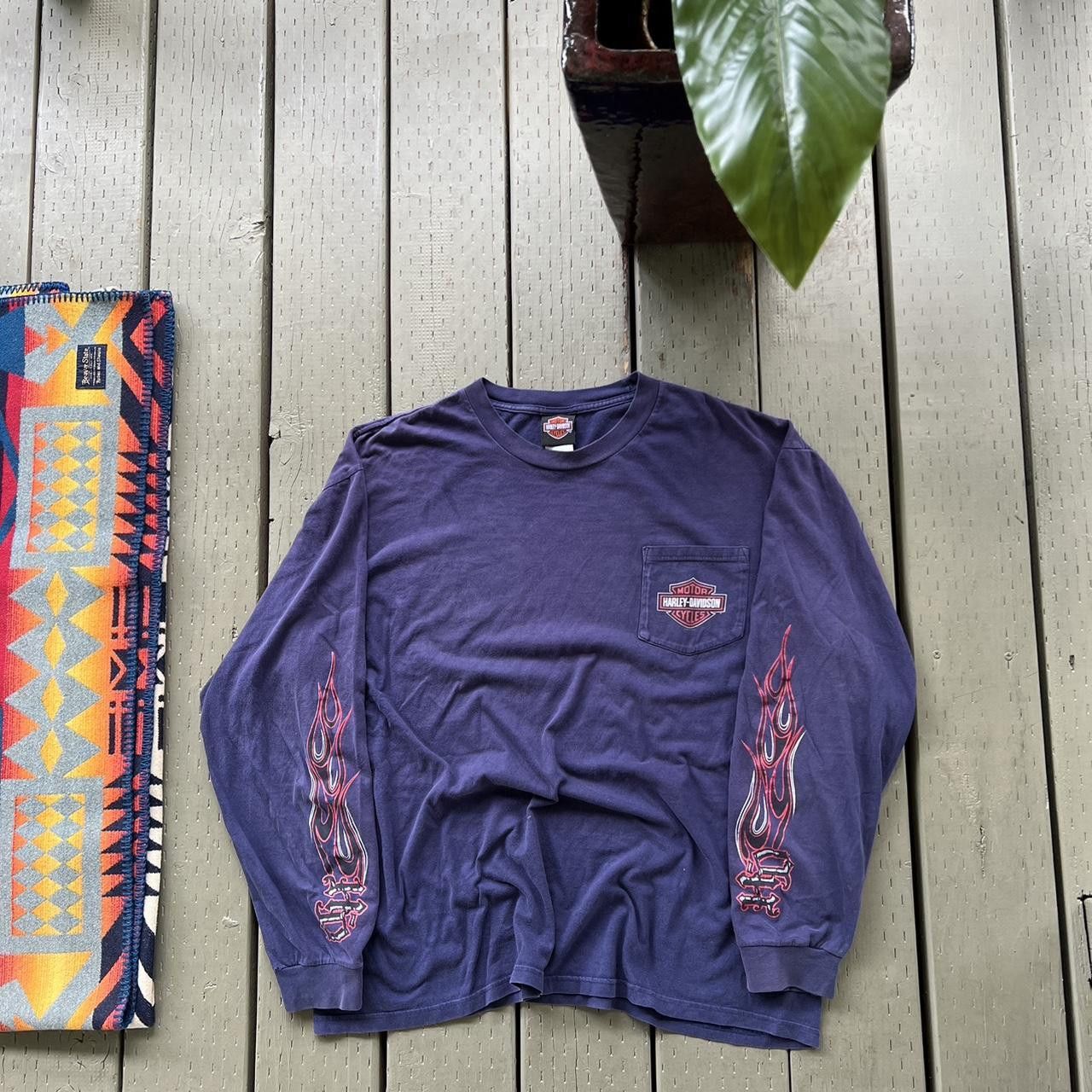 Harley Davidson × Vintage Harley Davidson Long Sleeve Size US XL / EU 56 / 4 - 1 Thumbnail
