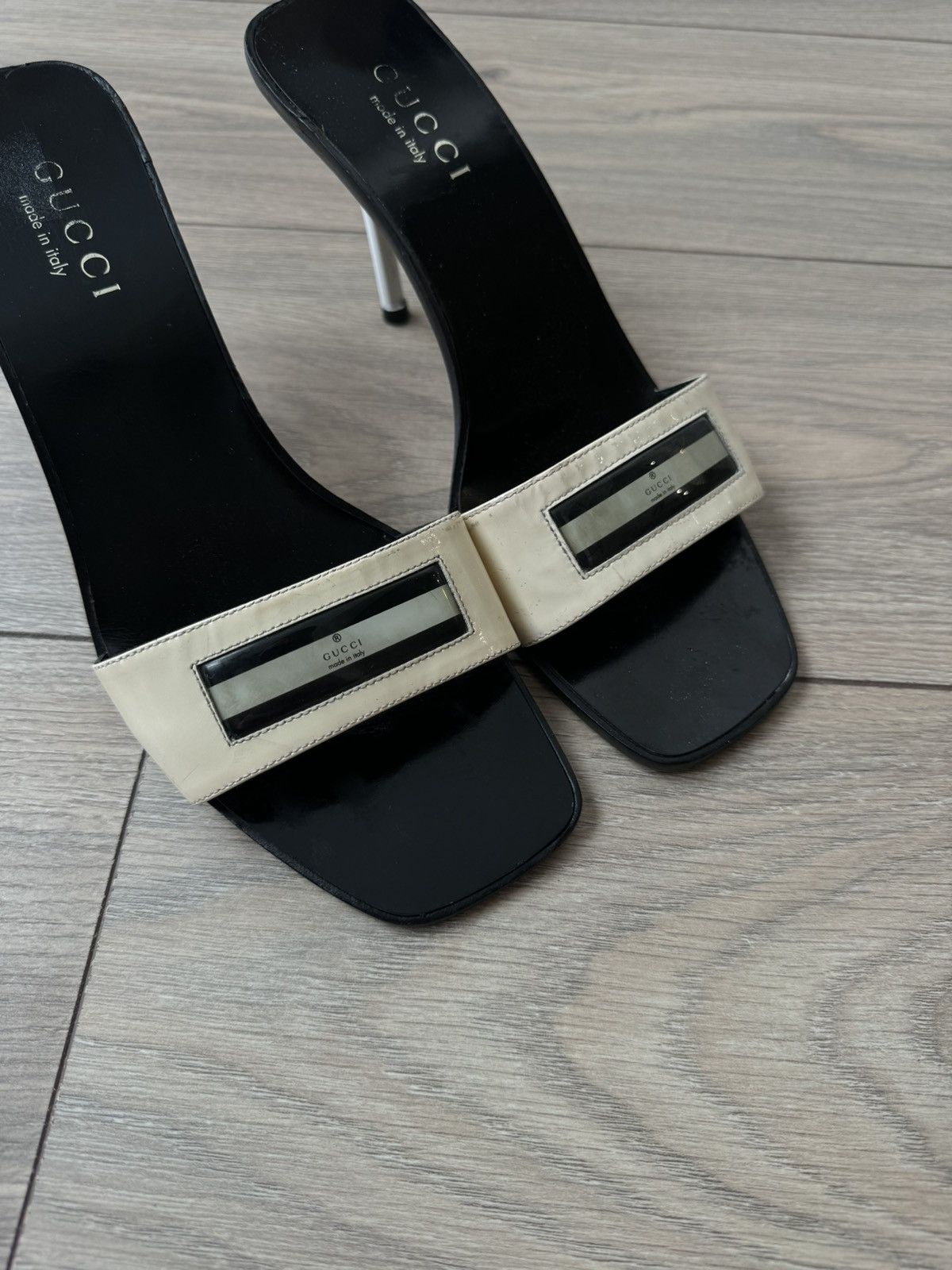 Gucci Vintage Gucci Limited Edition Thick Heel Slide Sandals Size US 8 / IT 38 - 2 Thumbnail