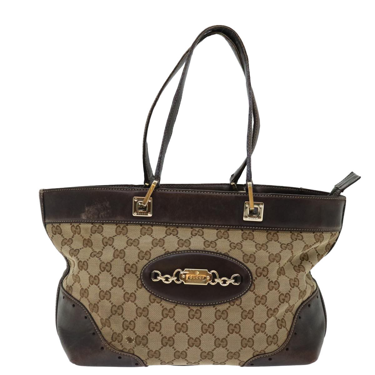Gucci Gg Canvas Beige Canvas Tote Bag (Pre-Owned) Size ONE SIZE - 1 Thumbnail