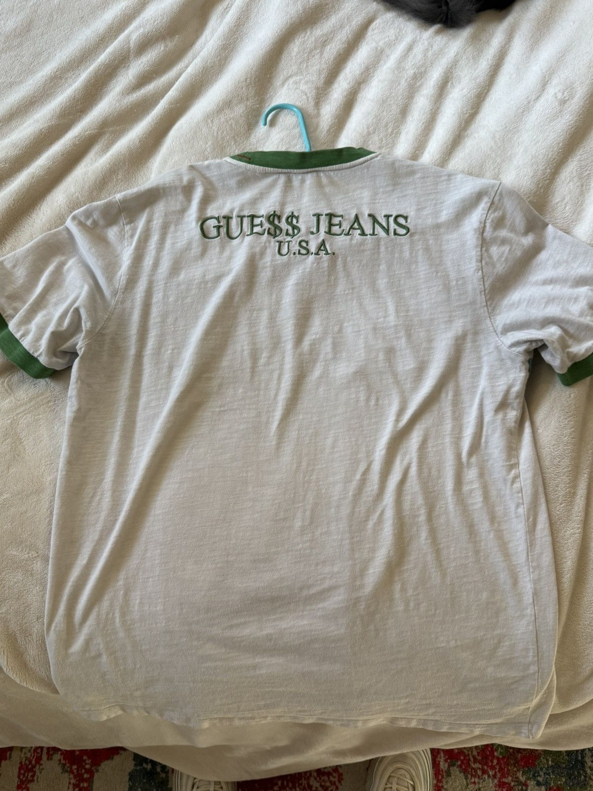 A$AP Rocky × Guess GUESS & A$AP Rocky (GUE$$) Ringer Tee - Green Size US L / EU 52-54 / 3 - 10 Thumbnail