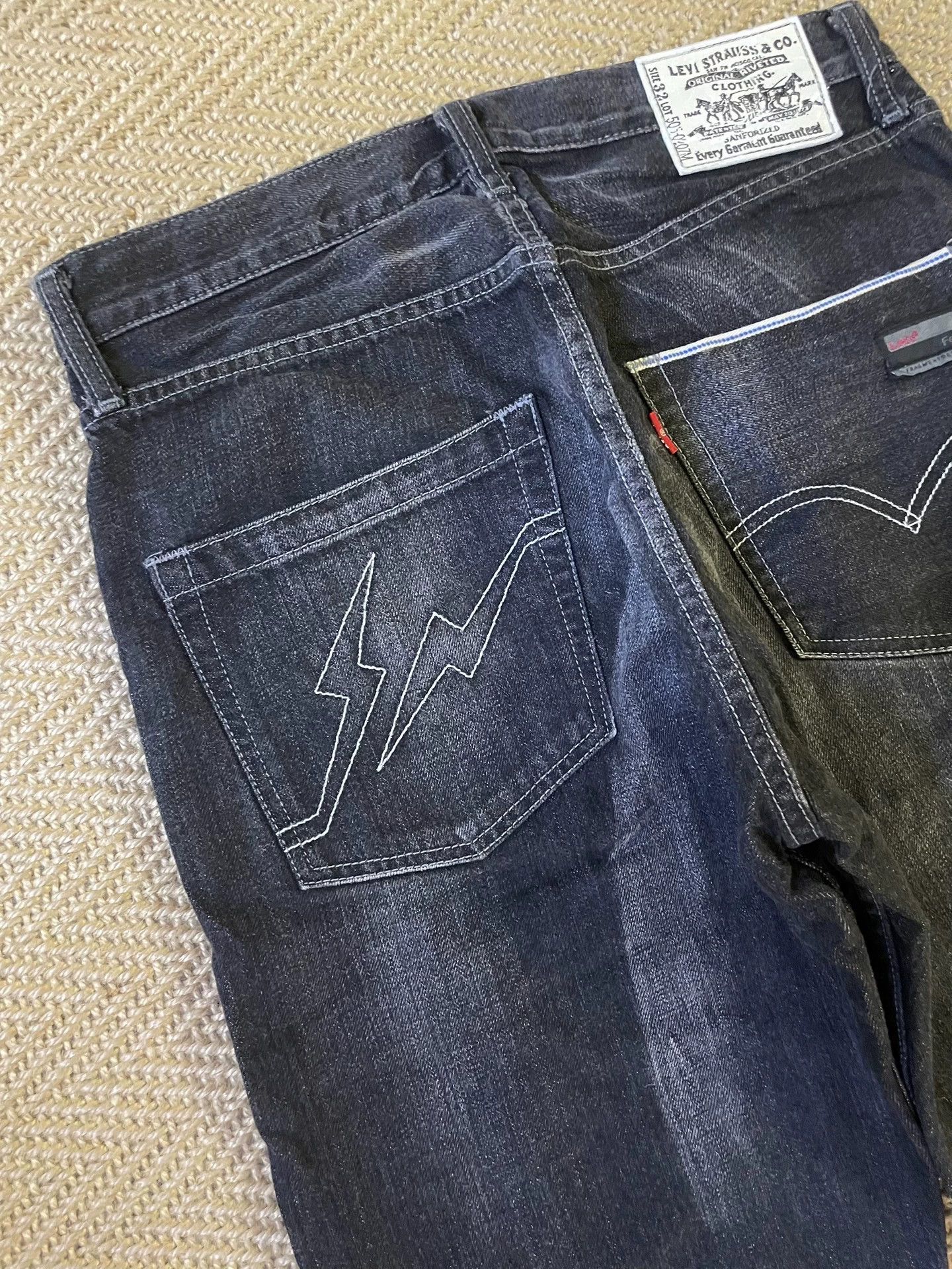 Levi's LEVIS FENOM Heavy Wash White Button 505 Jeans W32 Size US 32 / EU 48 - 5 Thumbnail