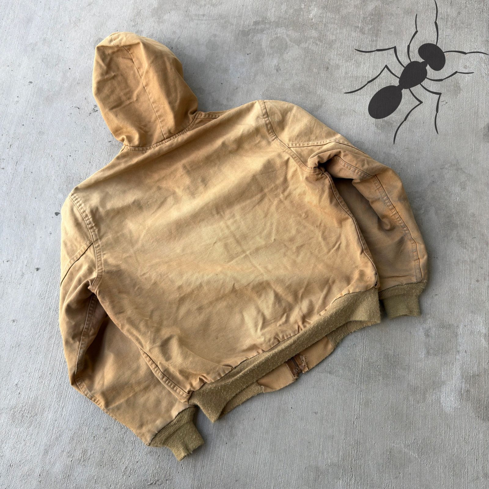 Carhartt × Vintage Carhartt JR106 brown 100 years hooded work wear jacket Size US L / EU 52-54 / 3 - 5 Thumbnail