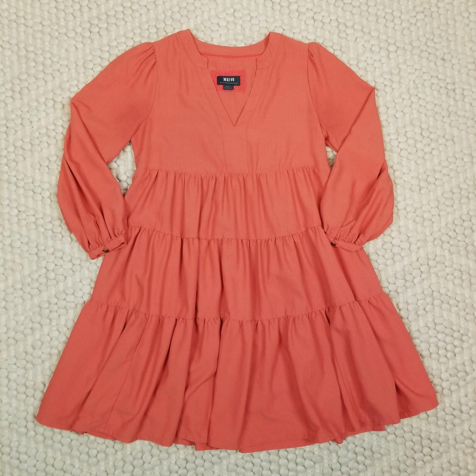 Anthropologie Maeve by Anthropologie Amber Tiered Tunic Dress Sz XS Petite Size XS / US 0-2 / IT 36-38 - 6 Thumbnail