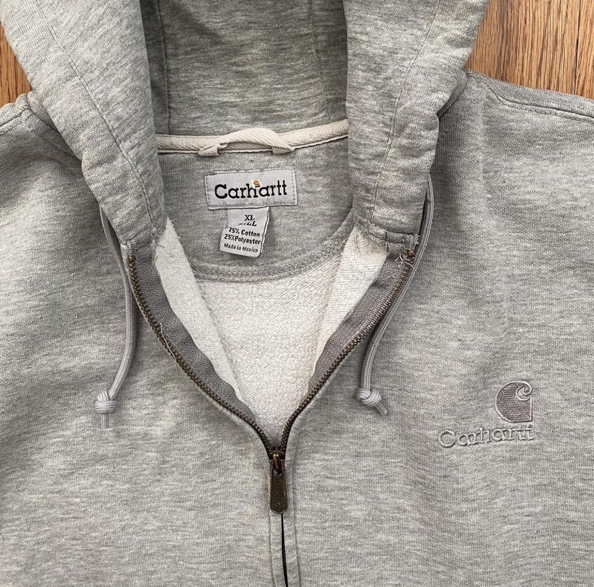 Carhartt Very Rare Vintage Carhartt Light Gray Zip Up Size US XL / EU 56 / 4 - 3 Thumbnail