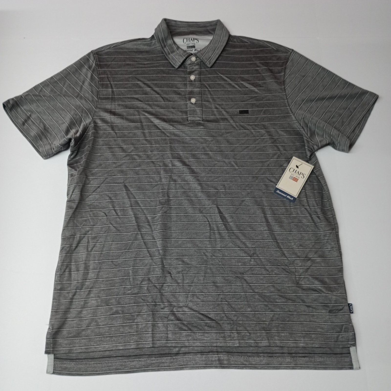 Chaps Chaps Milton Polo Shirt Men's XL Gray Seacoast Wash Soft Size US XL / EU 56 / 4 - 1 Thumbnail