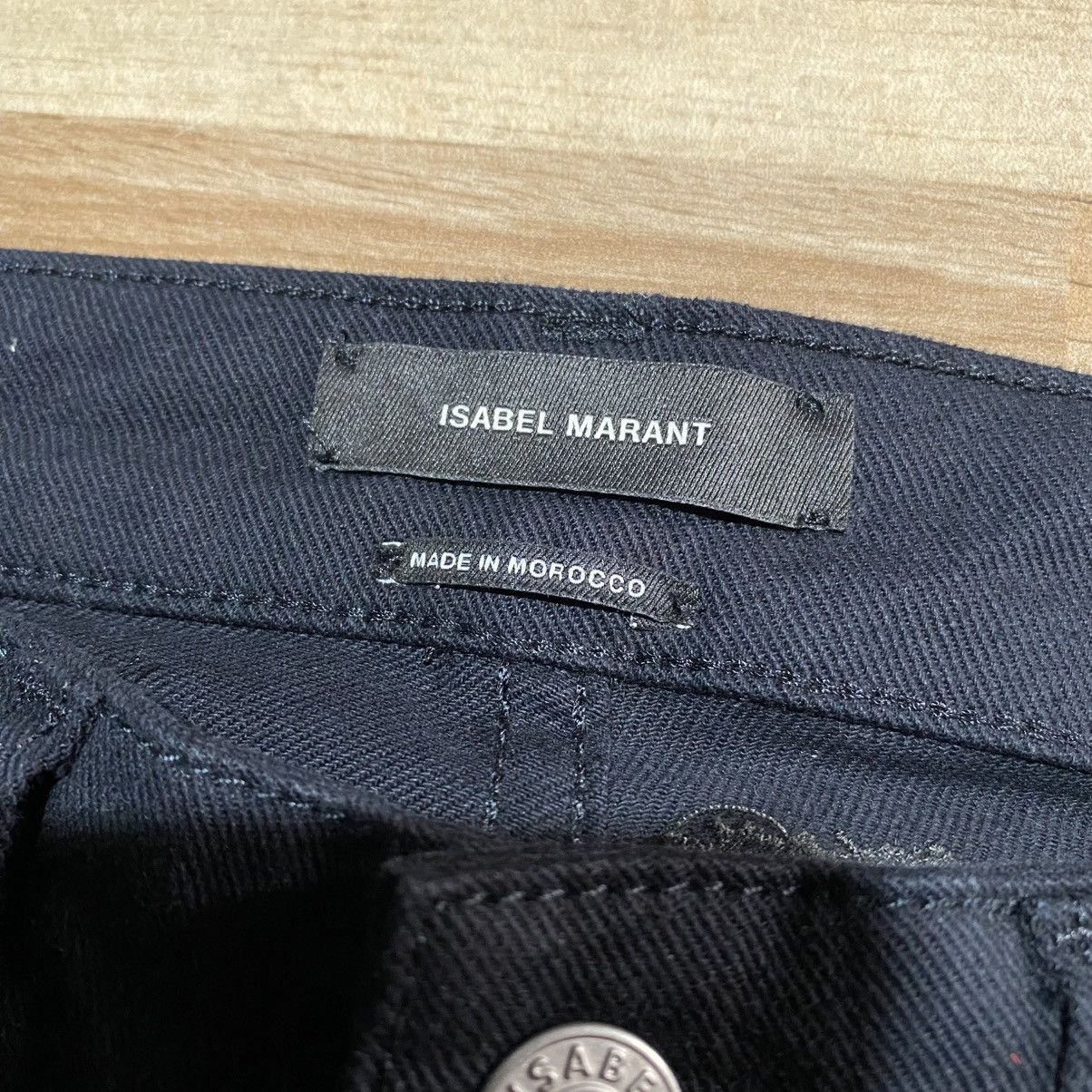 Designer × Isabel Marant ISABEL MARANT Black Skinny Embroidered Jeans Made in Maroco Size 28" / US 6 / IT 42 - 7 Thumbnail