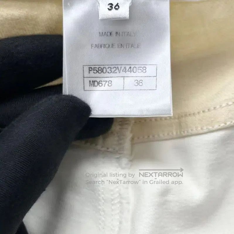 Chanel Chanel White Denim Logo Women's Pants . Size 26" / US 2 / IT 38 - 4 Thumbnail