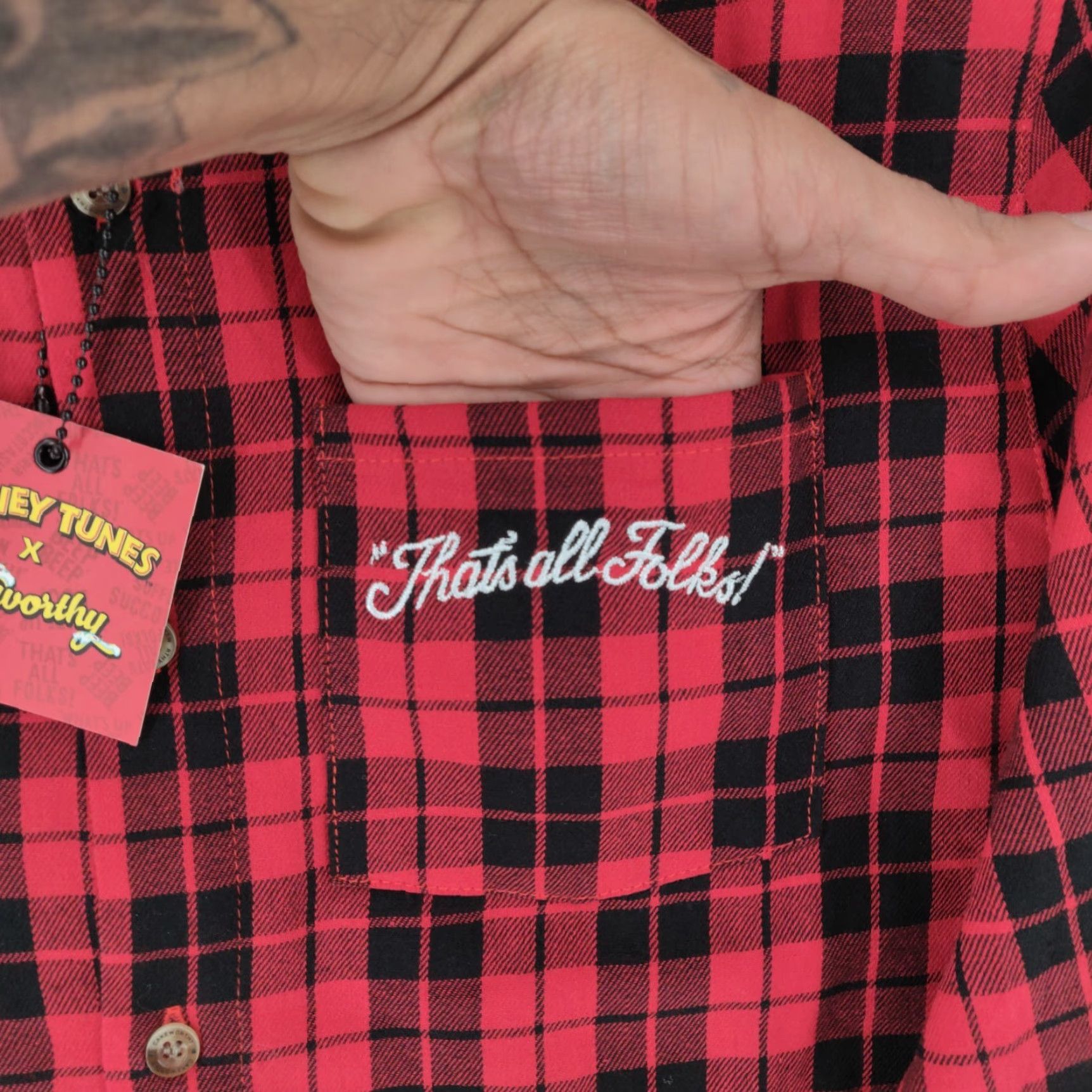Vintage Cakeworthy Shirt Looney Tunes Mens Small Plaid Long Sleeve Flannel Bugs Bunny Size US S / EU 44-46 / 1 - 7 Thumbnail