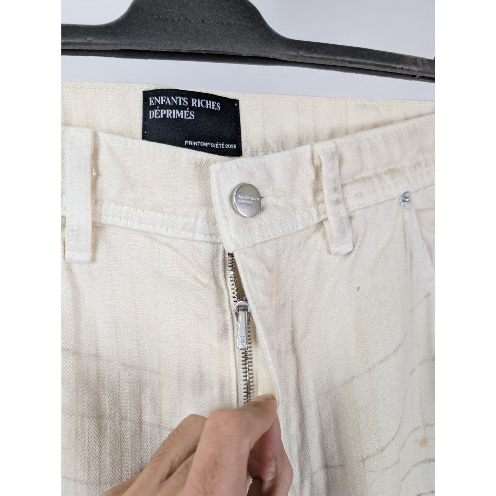 Enfants Riches Deprimes o1rshd1 Double Knee Paint Pants in White Size US 36 / EU 52 - 6 Thumbnail
