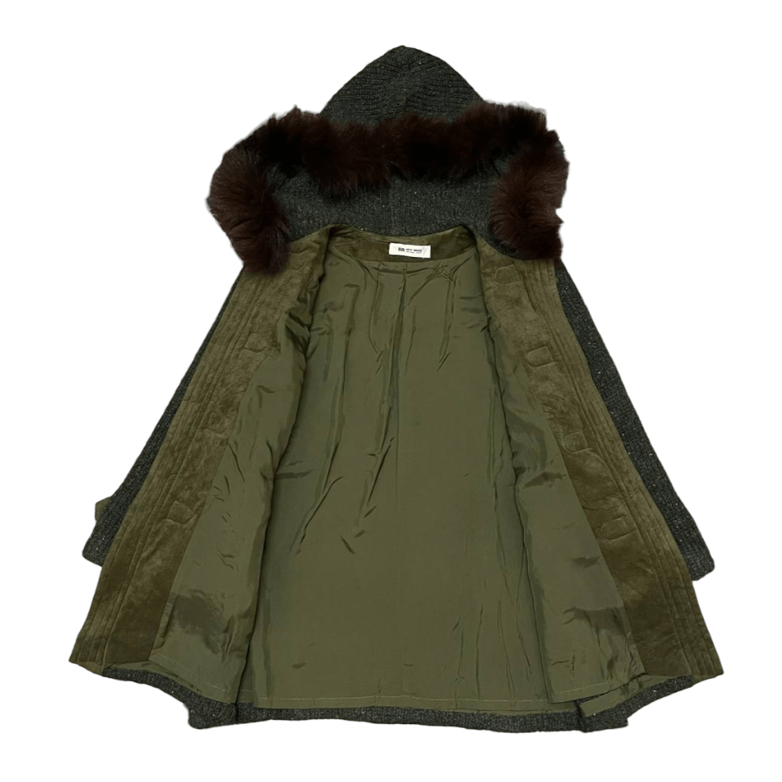 Max Mara Vintage Max Mara Alta Made 1961 Wool Fur Hooded Coat Size M / US 6-8 / IT 42-44 - 7 Thumbnail