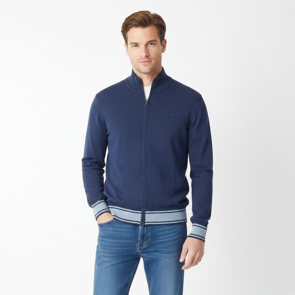 Levi's Levi's Men XL (L) Jumper Navy Cotton Knit 6609 Size US L / EU 52-54 / 3 - 1 Thumbnail