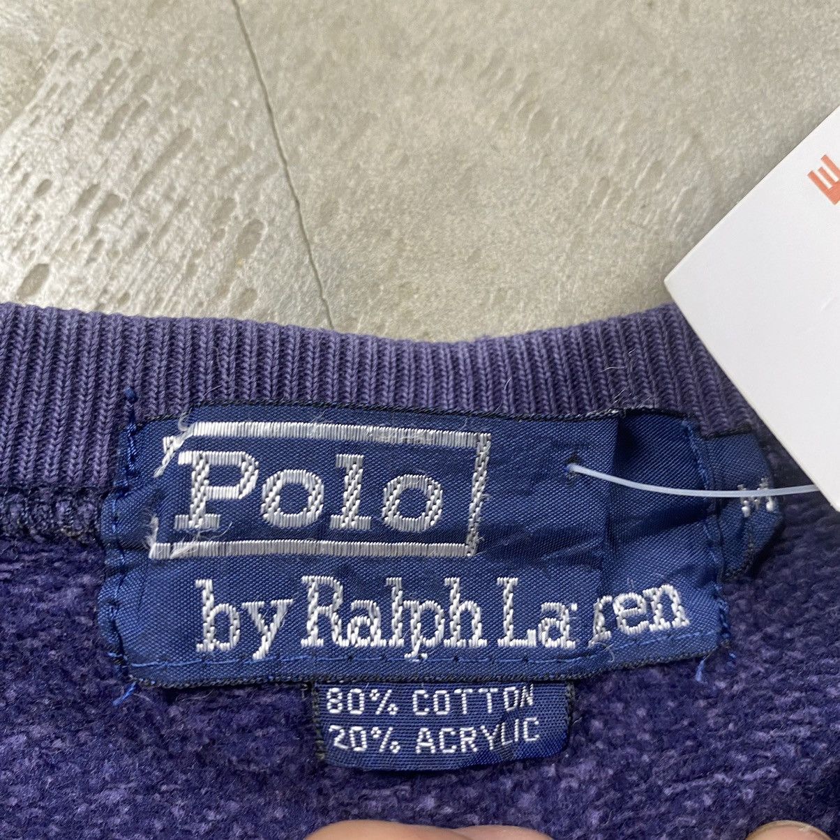 Polo Ralph Lauren × RRL Ralph Lauren × Vintage 90s Polo RL Small Pony Sunfaded Boxy Crewneck Size US M / EU 48-50 / 2 - 4 Thumbnail