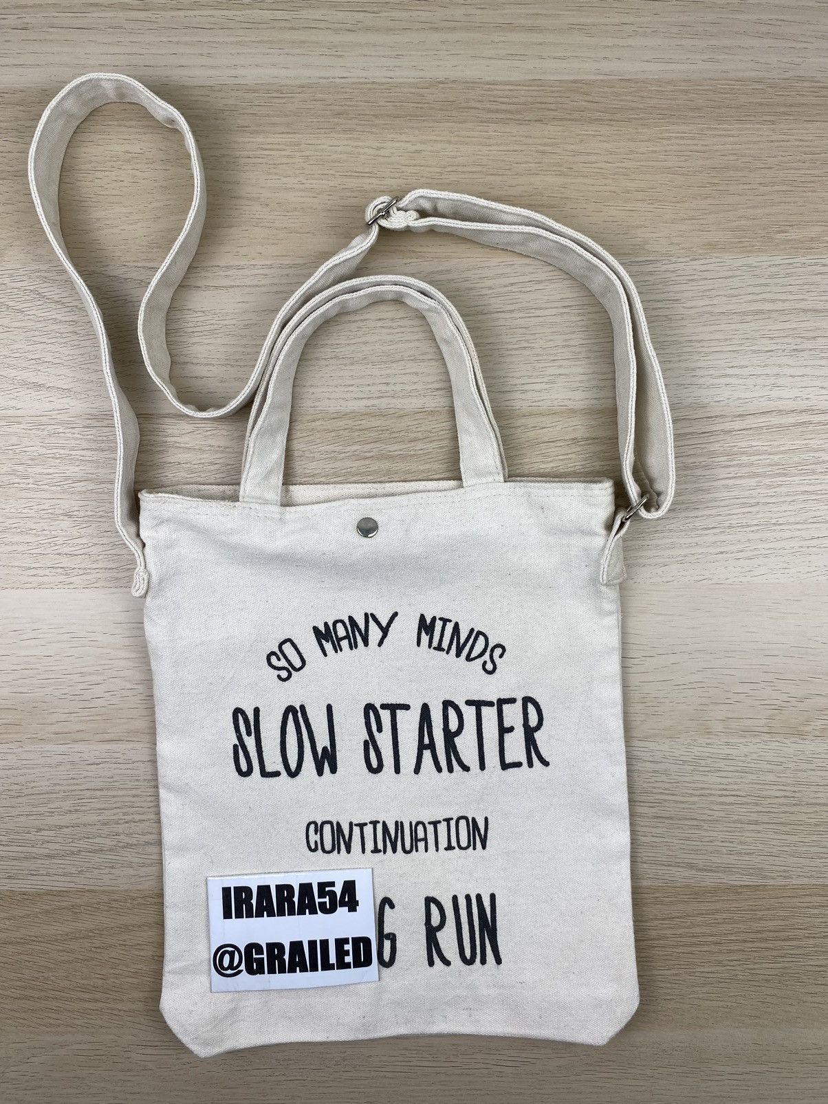 Vintage SLOW STARTER TOTEBAG B018 Size ONE SIZE - 5 Thumbnail