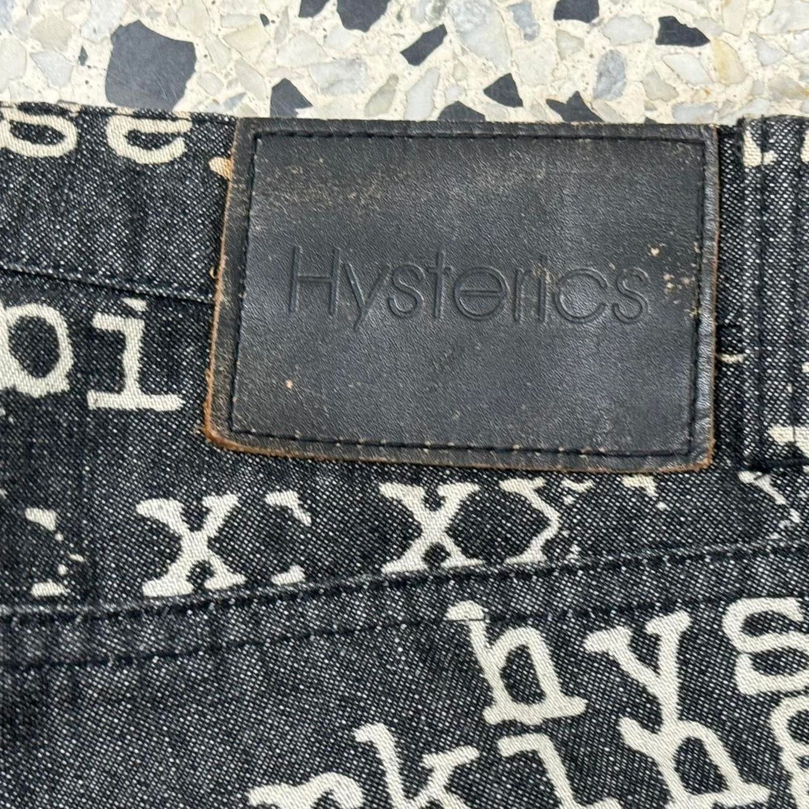 Hysteric Glamour HYSTERIC GLAMOUR SS99 FUCK XXX SEX BITCH DENIM AOP PANTS: Size US 31 - 7 Thumbnail