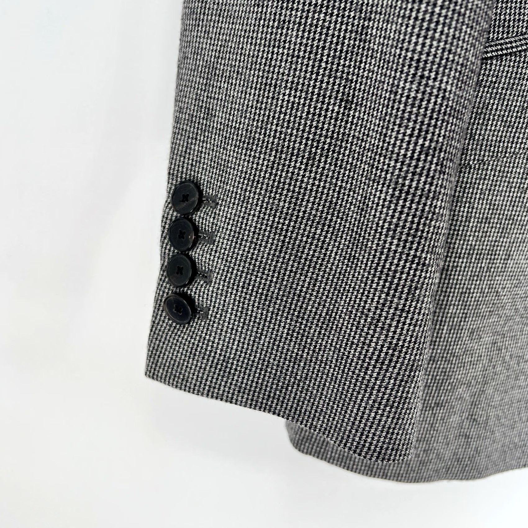 Charles Tyrwhitt Charles Tyrwhitt Mens Sport Coat Black Check Yorkshire Tweed Wool Slim Fit 38S Blazer Shirt Jacket Mens Size 38R - 5 Thumbnail