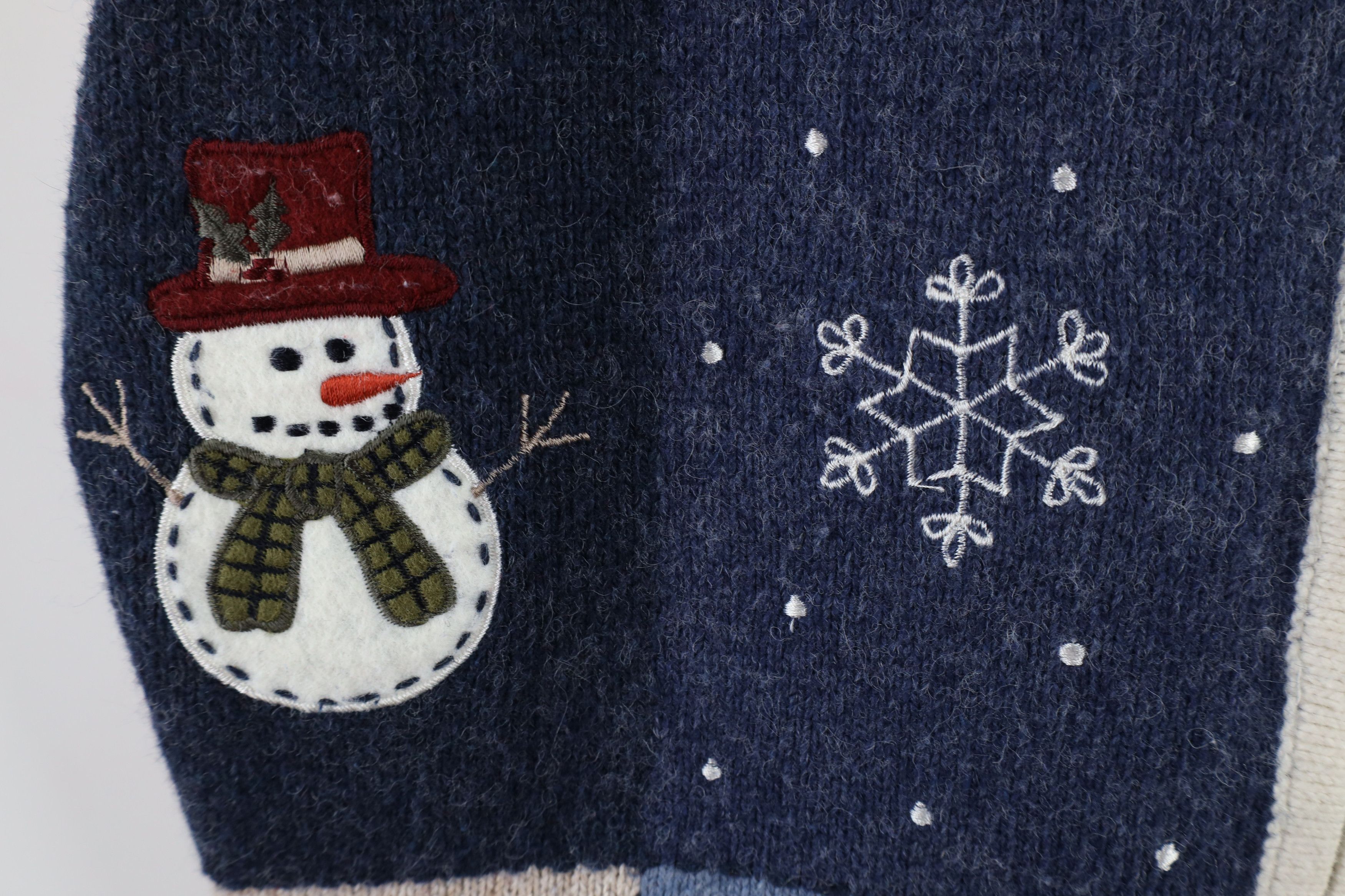Vintage Vintage 90s Streetwear Christmas Full Zip Cardigan Sweater Size XL / US 12-14 / IT 48-50 - 5 Thumbnail