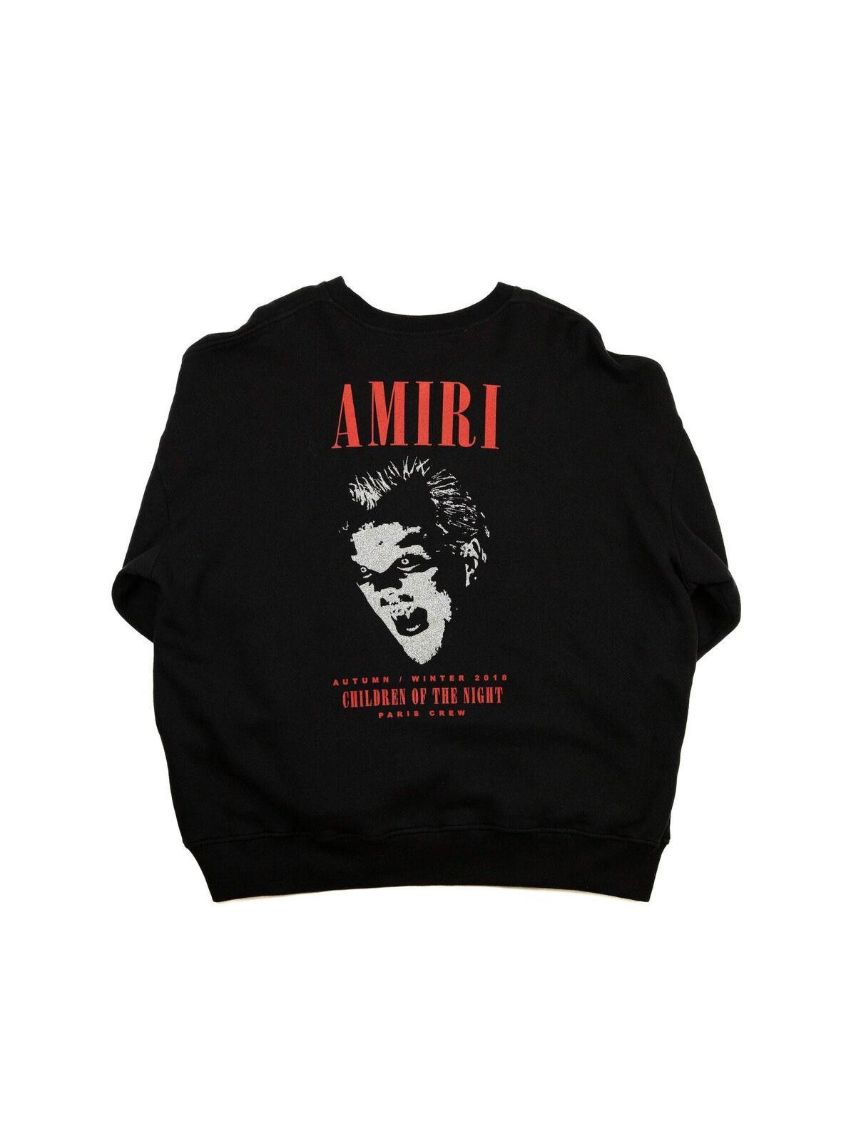 AMI Amiri Mens Black A/W18 Children of the Night sweatshirt Size US L / EU 52-54 / 3 - 2 Thumbnail