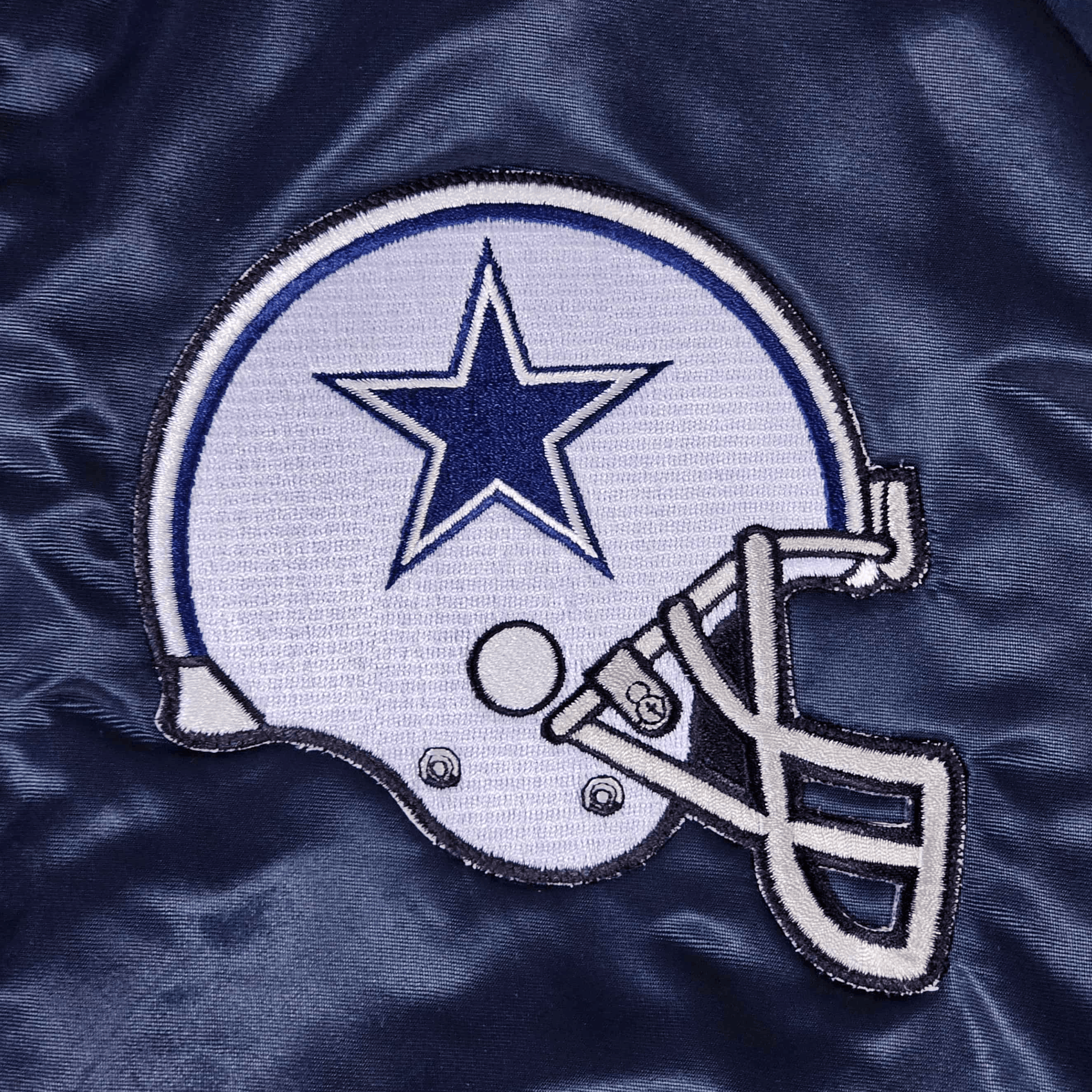 NFL Dallas Cowboys Vintage 80s Chalk Line Satin Bomber Jacket Size US XL / EU 56 / 4 - 4 Thumbnail