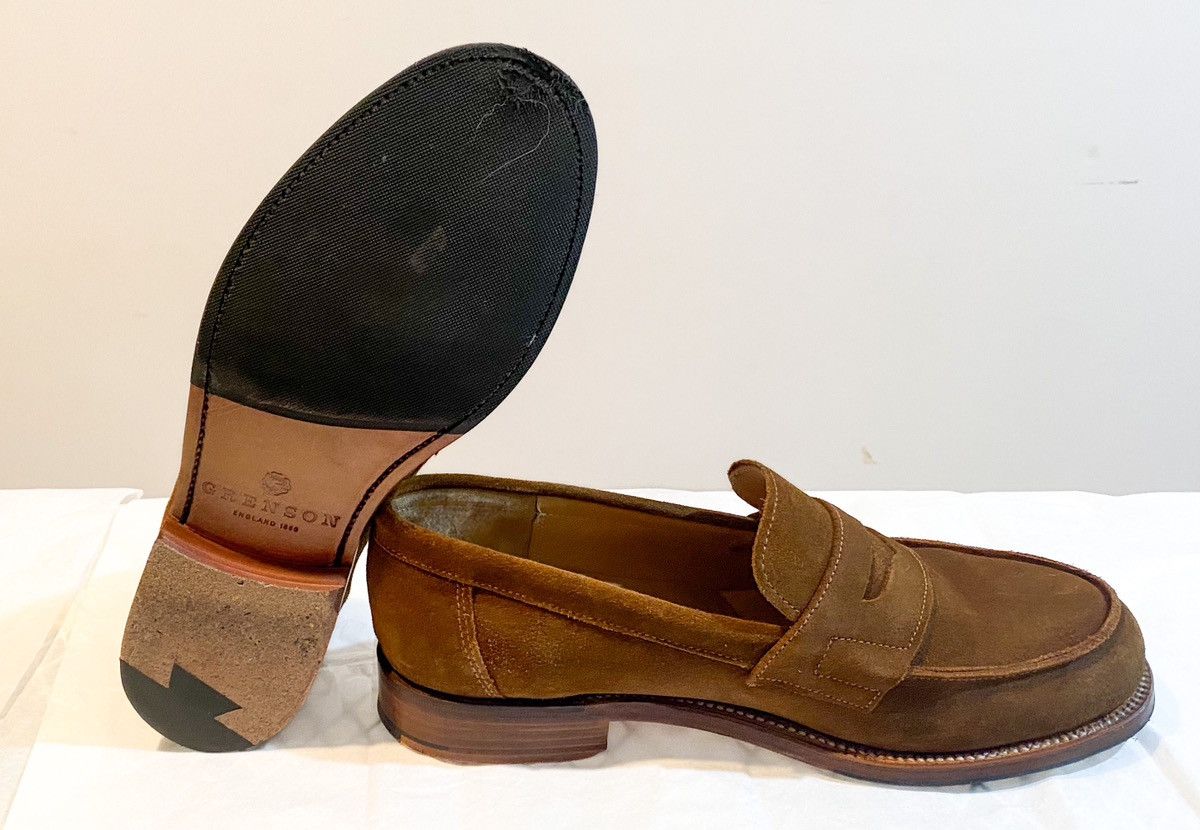 Grenson Grenson Epsom Loafers - snuff suede Size US 8 / EU 41 - 6 Thumbnail