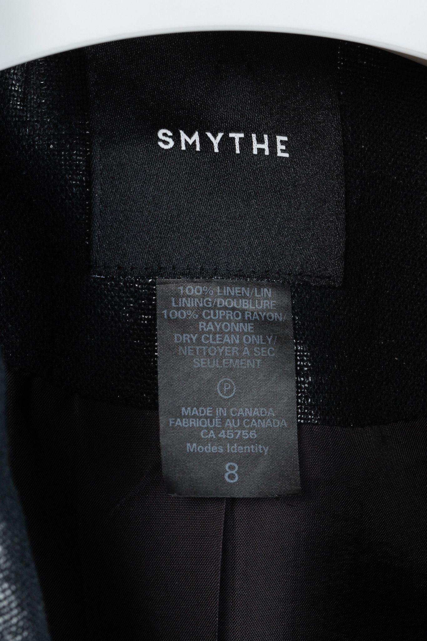 SMYTHE Smythe SS/18 Box Pleat Black Luster Linen Puff-Sleeve Blazer Size M / US 6-8 / IT 42-44 - 4 Thumbnail