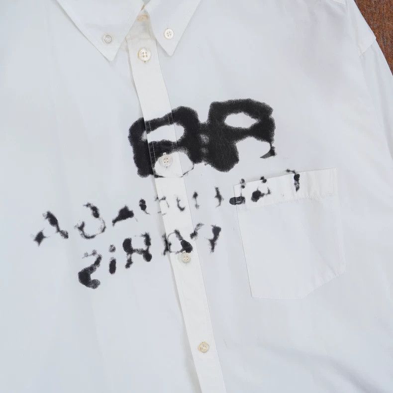 Balenciaga Balenciaga size 38 White Splatter Letter Shirt Size M / US 6-8 / IT 42-44 - 4 Thumbnail