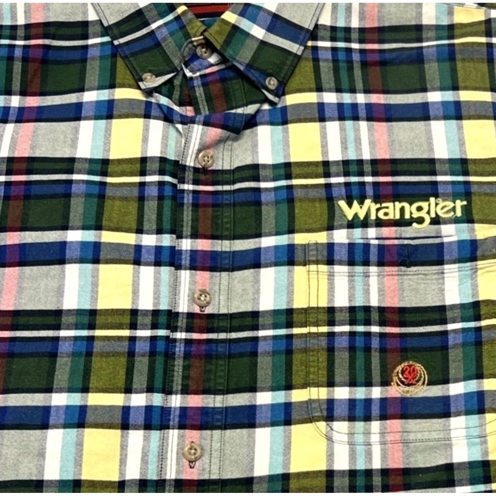 Wrangler Wrangler Button-Down Shirt XXL Multicolor Plaid Long Sleeve Men’s Cotton Woven Casual Cowboy 2XL Shirt Size US XXL / EU 58 / 5 - 2 Thumbnail