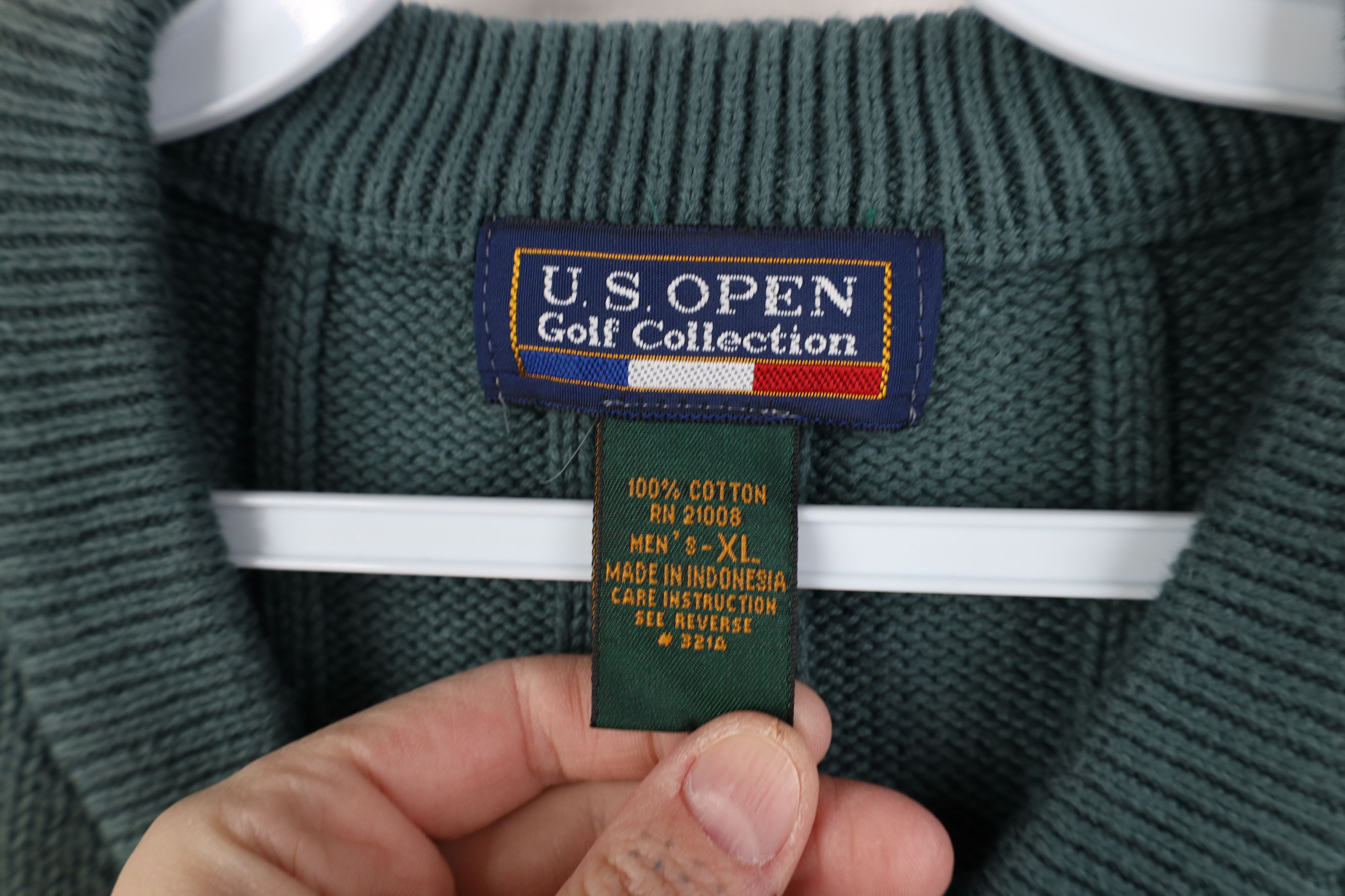 Vintage Vintage 90s 1996 US Open Olympic Club Golf Cable Sweater Size US XL / EU 56 / 4 - 5 Thumbnail