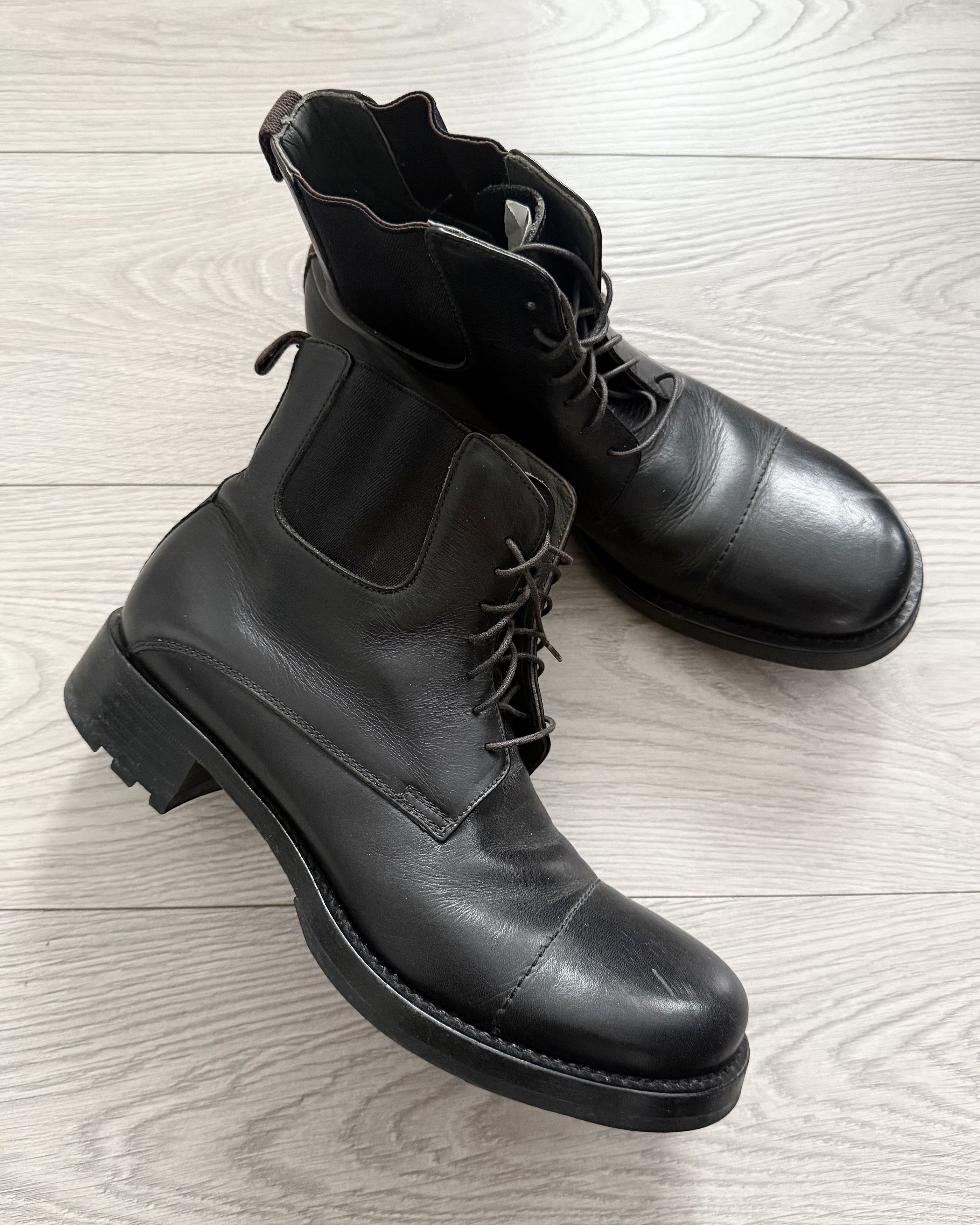 Miu Miu Miu Miu FW2002 Leather Lace Up Boots Size US 9 / IT 39 - 1 Thumbnail