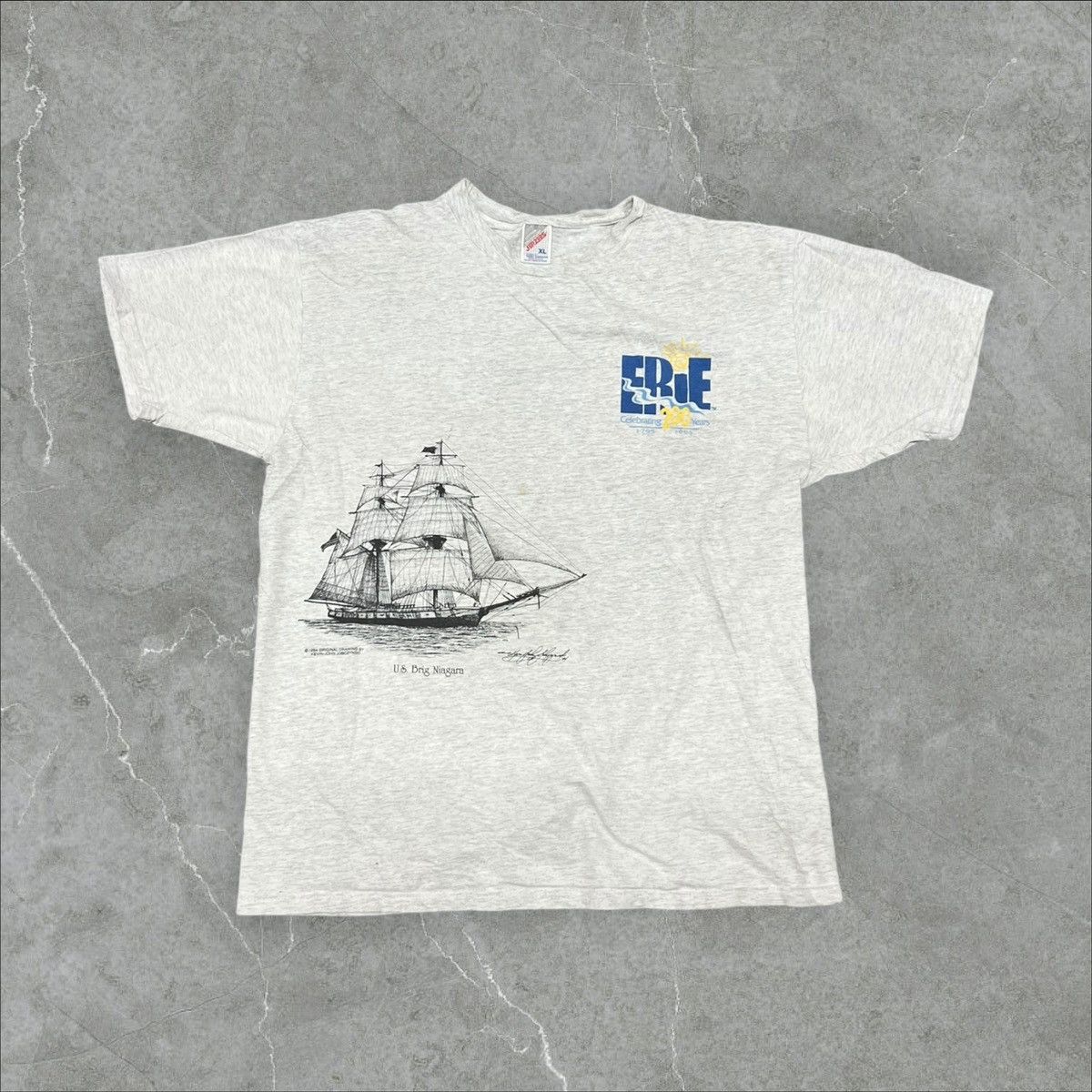 Vintage × basketcase gallery Vintage 1994 Lake Erie Faded Tee Size US XL / EU 56 / 4 - 1 Thumbnail