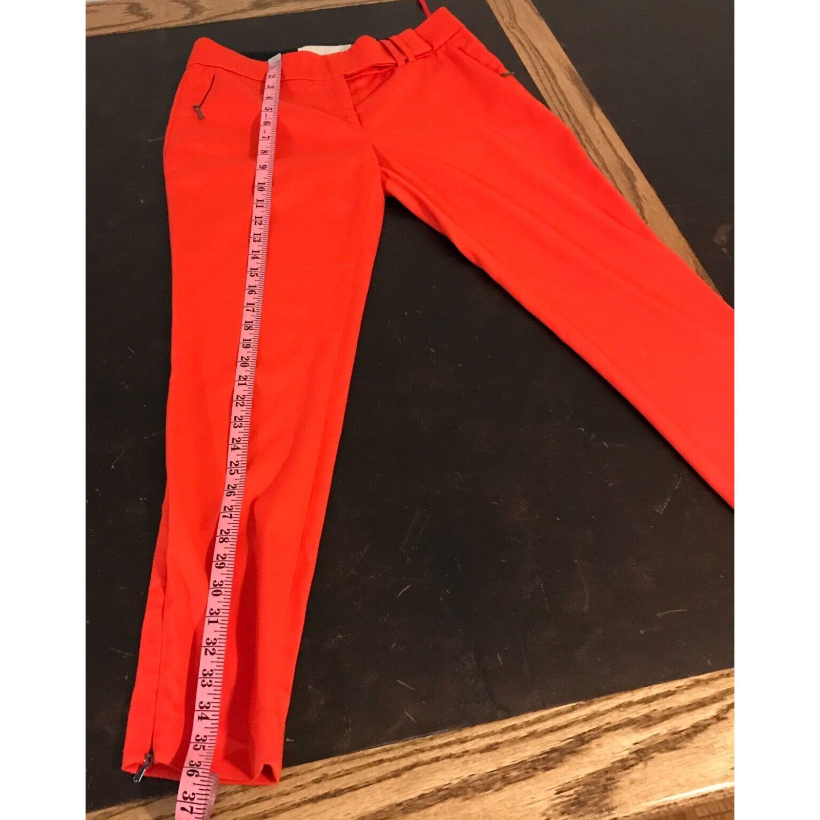 Anthropologie Anthropologie Leifsdottir Orange Cropped Ankle Zipper Pants Size 27" / US 4 / IT 40 - 12 Thumbnail