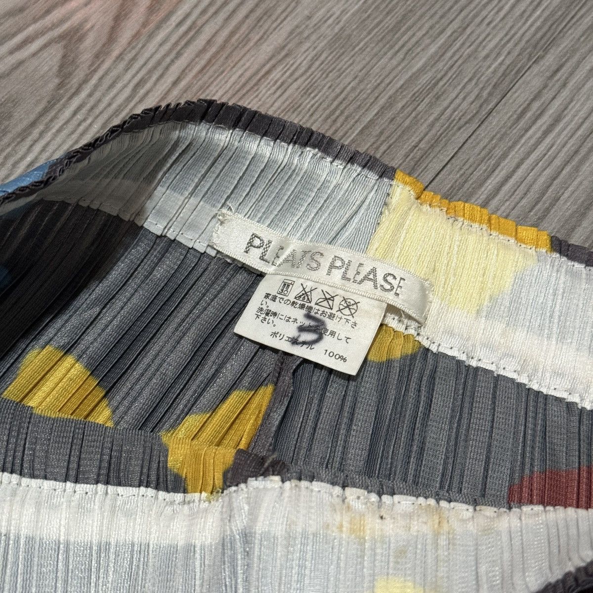 Issey Miyake × Pleats Please Issey Miyake Issey Miyake Pleats Please Grey Colorful Long Pants Size 30" / US 8 / IT 44 - 4 Thumbnail