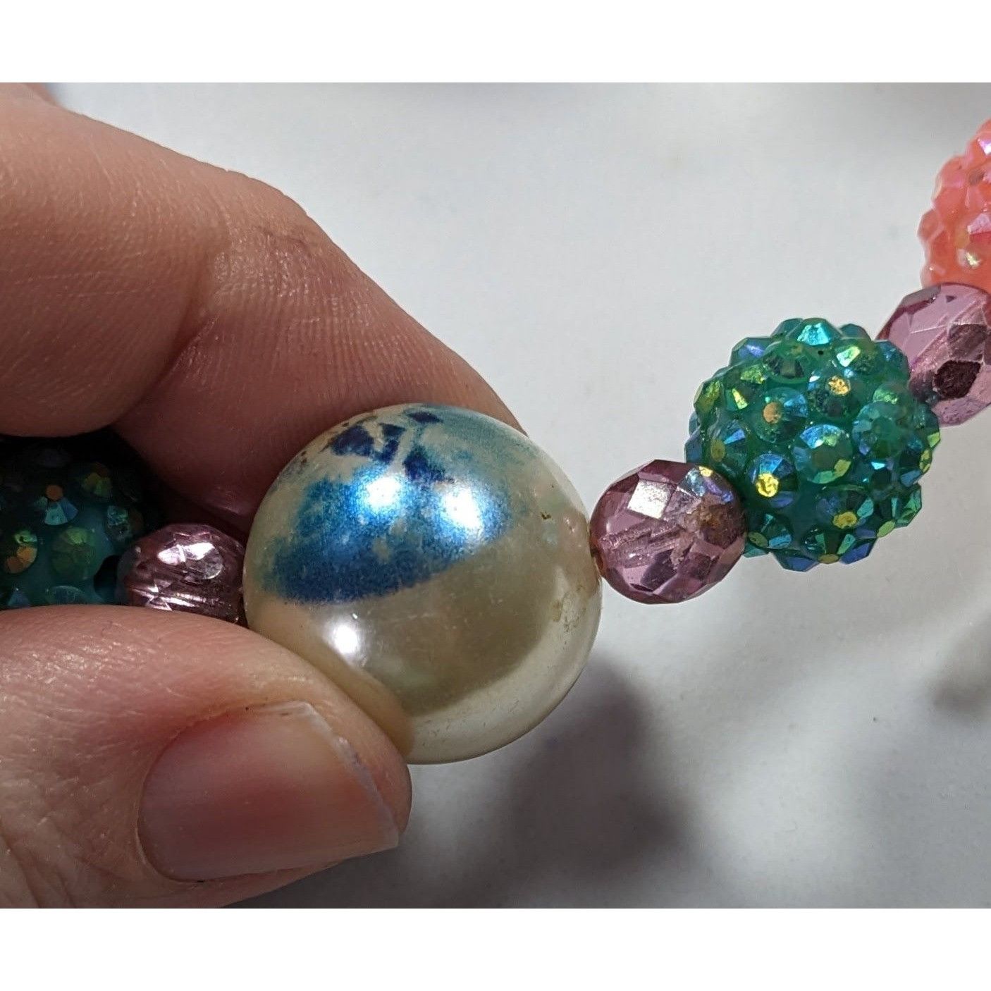 Handmade Candycore Bubblegum Rainbow Necklace With Charms Size ONE SIZE - 6 Thumbnail
