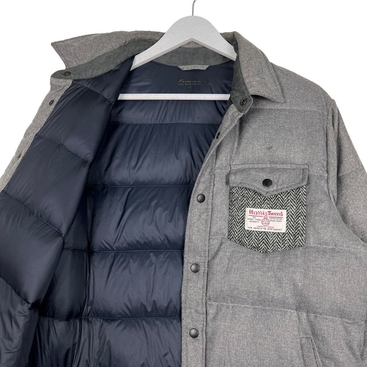 Harris Tweed 🔥 HARRIS TWEED POLAND DOWN PUFFER JACKET Size US M / EU 48-50 / 2 - 10 Thumbnail
