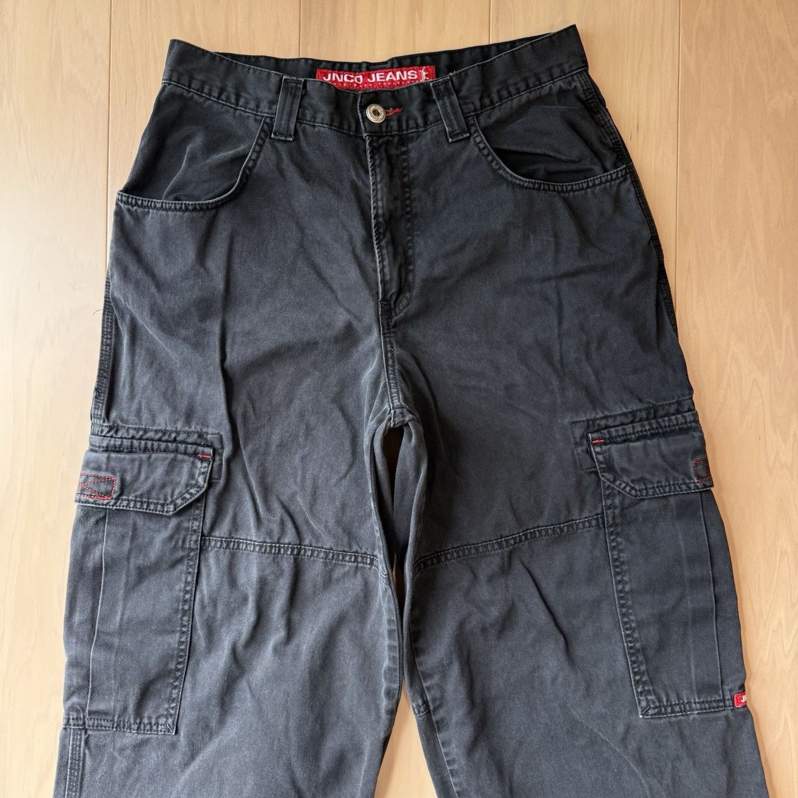 JNCO × Vintage Vintage JNCO Cargo Pants 32 Black Baggy Y2K Streetwear Size US 32 / EU 48 - 3 Thumbnail
