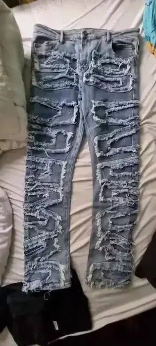 Japanese Brand Hip Hop Loose Denim Trousers Vibe Style Size US 32 / EU 48 - 3 Thumbnail