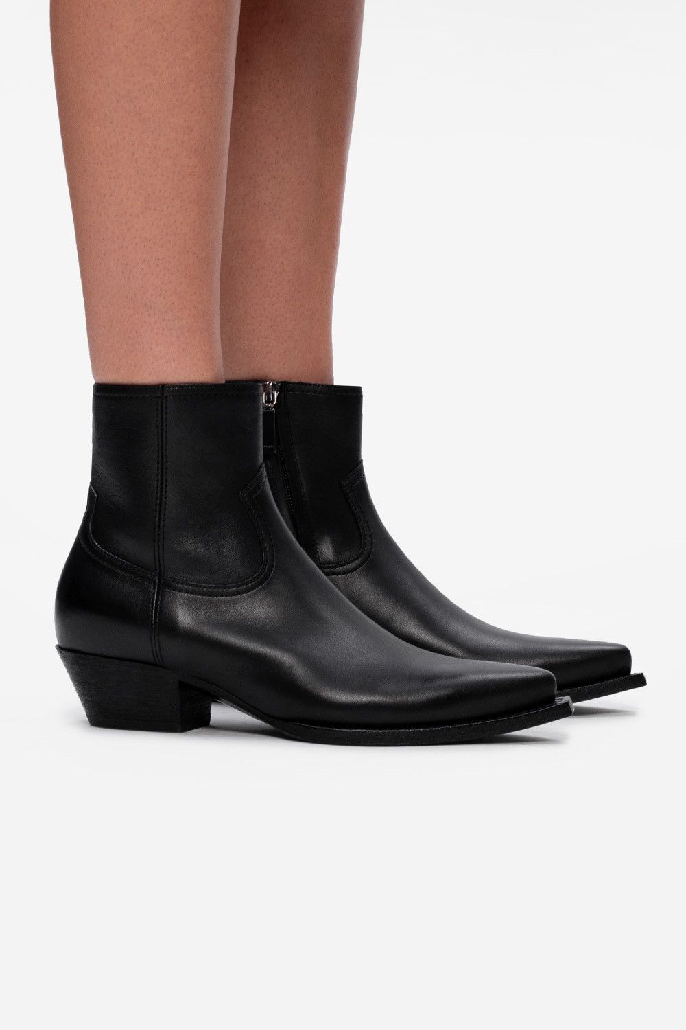 Saint Laurent Paris o1s1wg111024 Lukas 40 Brit Souple Zip Boot in Nero Size US 5.5 / IT 35.5 - 1 Thumbnail