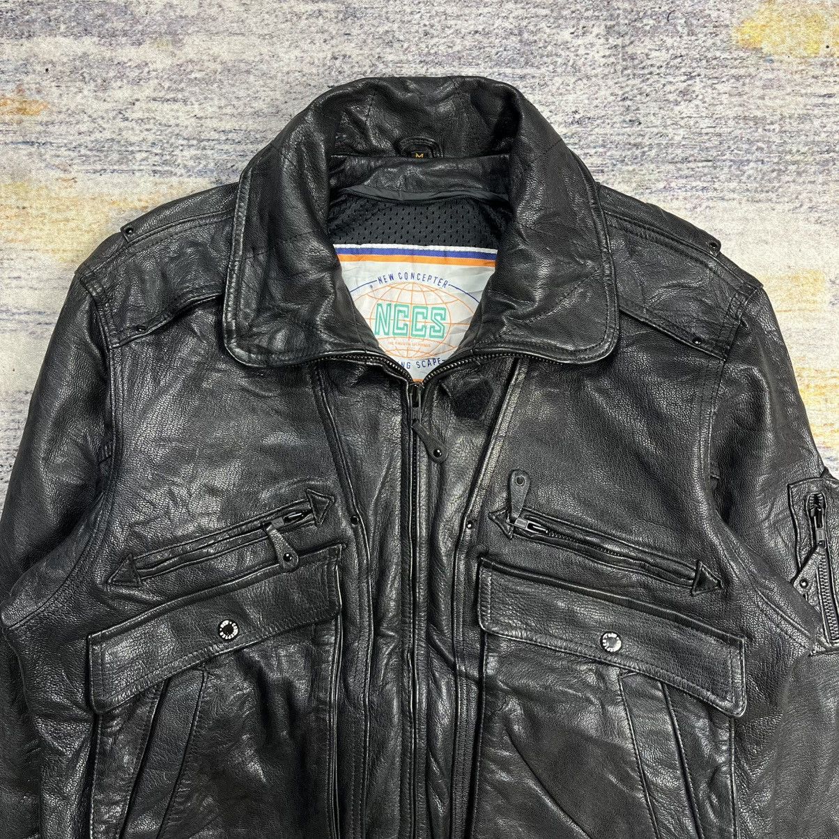 Kadoya Vintage 2000s Kadoya New concepter riding leather jacket Size US M / EU 48-50 / 2 - 4 Thumbnail