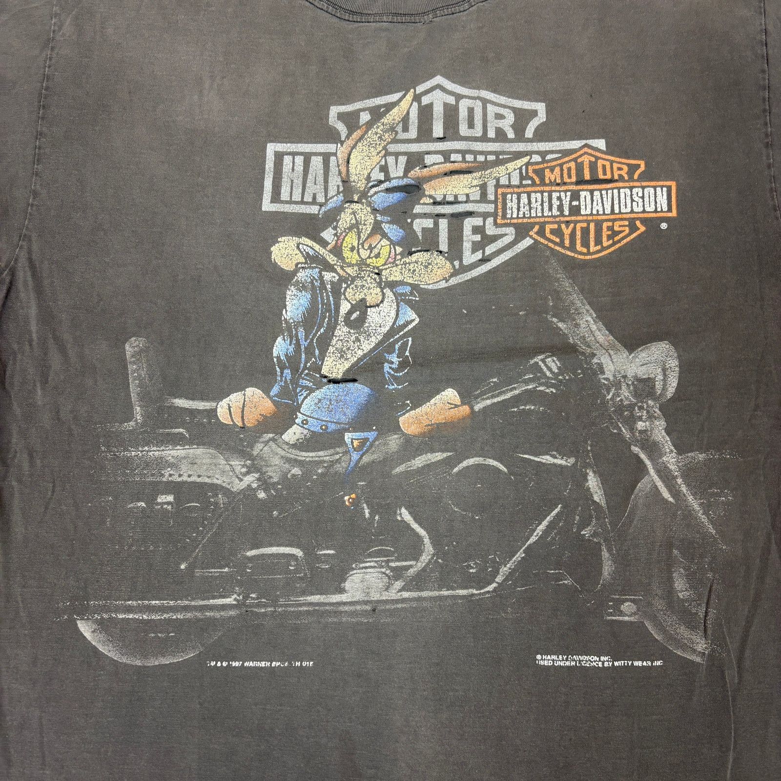 Harley Davidson Vintage 90s Harley Davidson Wile E Coyote T Shirt Men's M Size US M / EU 48-50 / 2 - 5 Thumbnail